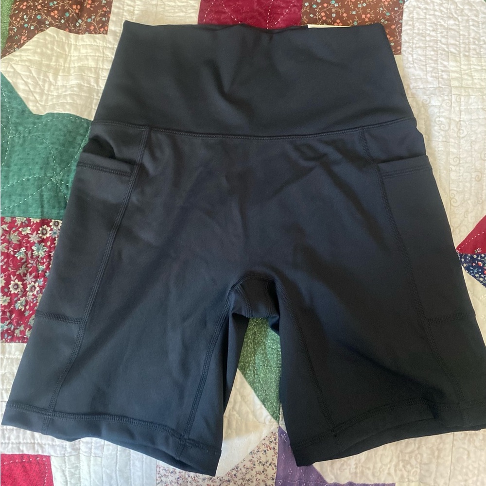 Women's Black High-Waisted Shorts